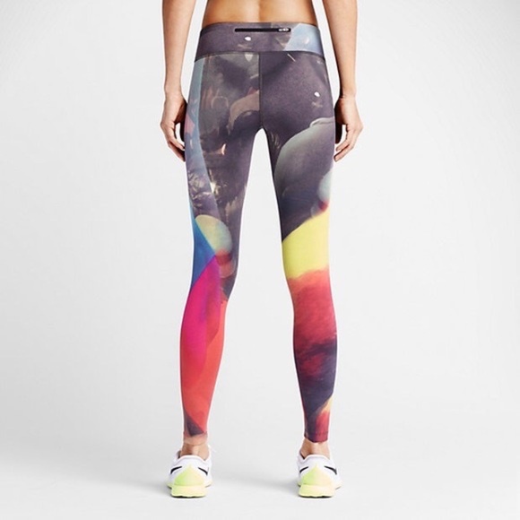 NIKE ForeveRun Epic Lux Tights in Lava Print - NWOT - Picture 3 of 8